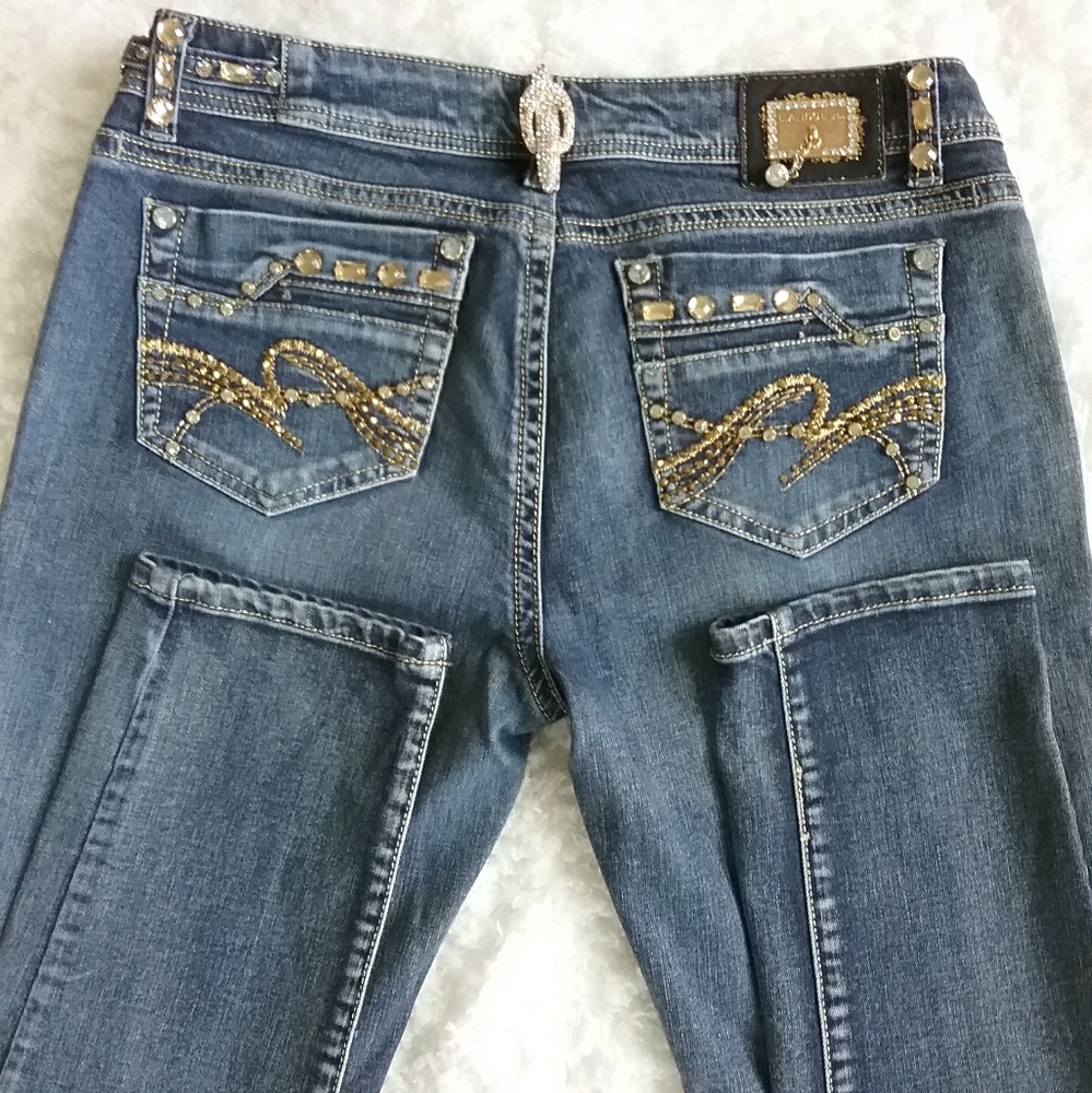 L.A Idol Embellished Rhinestones Women's Jeans